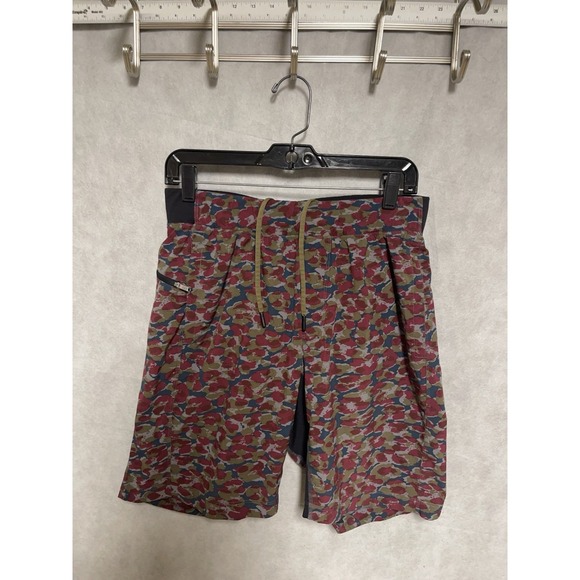 Lululemon Shorts Men 30X9 Active Performance Floral Drawstrings Packable Camo M - Picture 2 of 11